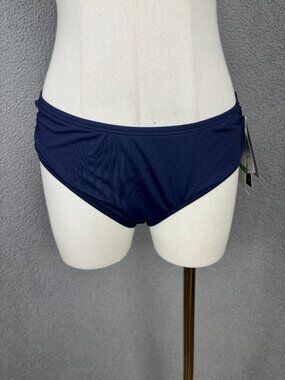 Coco Reef Women's Ruched  Hipster Bikini Bottom Blue Size Large New With Tag's